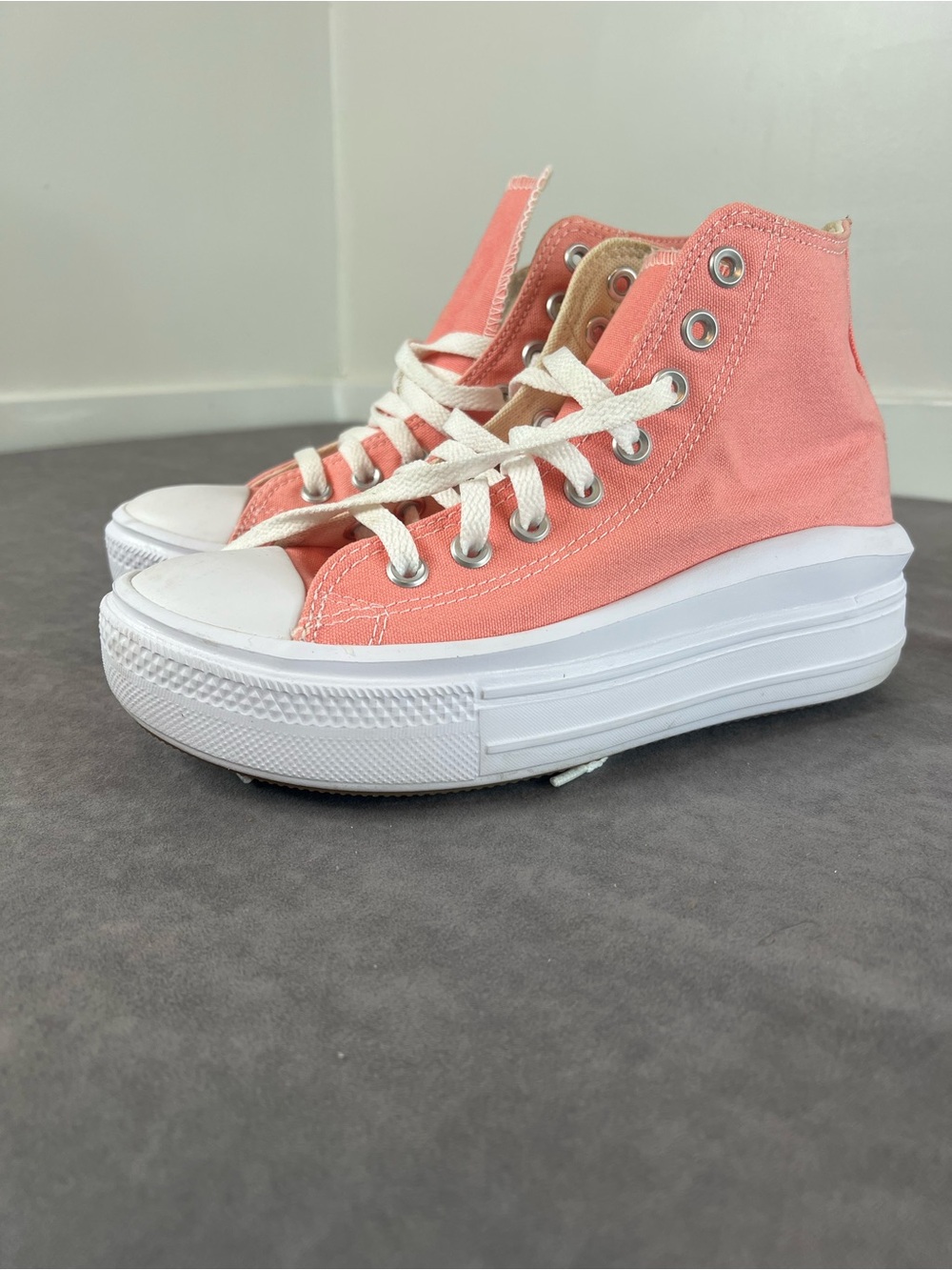 Puma Coral Pink Platform High-Top Sneakers